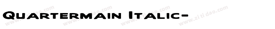 Quartermain Italic字体转换